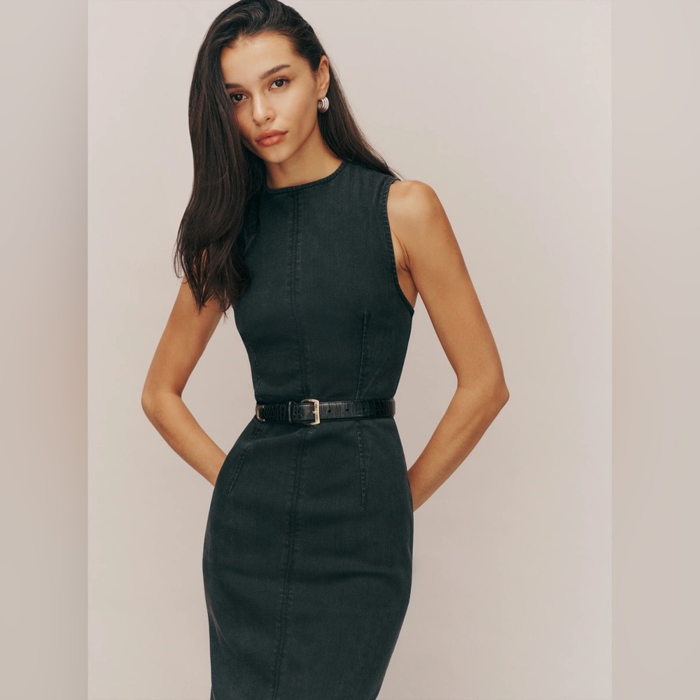 Reformation Kendi Denim Midi Dress, Size 2